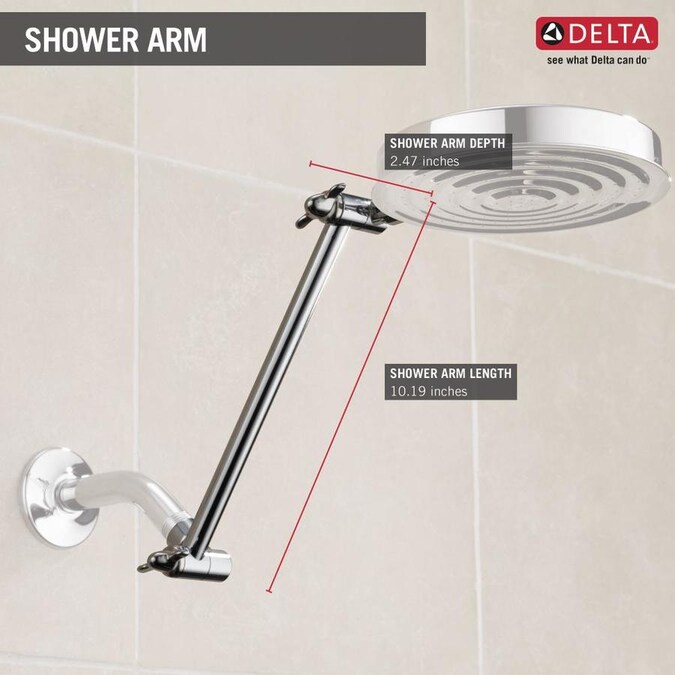 Delta 0 5 In Chrome Universal Shower Arm Mount The Bathroom Faucet Accessories Department At Com - Delta Shower Arm Extension Brushed Nickel Delta 0 5 In Chrome Universal Shower Arm Mount The Bathroom Faucet Accessories Department At Com - Delta Shower Arm Extension Brushed Nickel