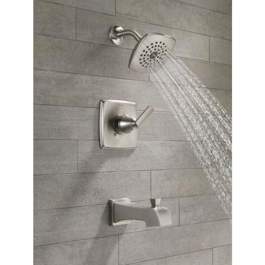 delta push up open shower faucet