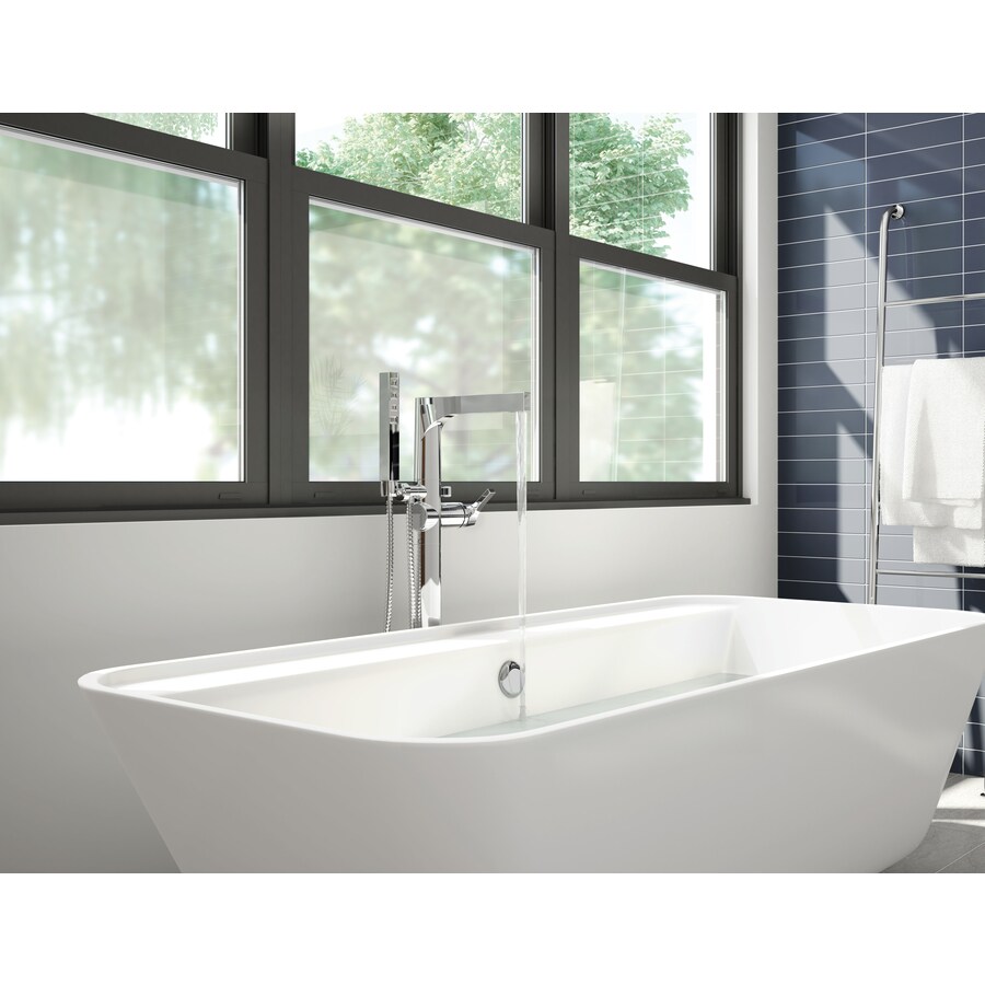 Delta Zura Chrome 1Handle Residential Freestanding Bathtub Faucet in