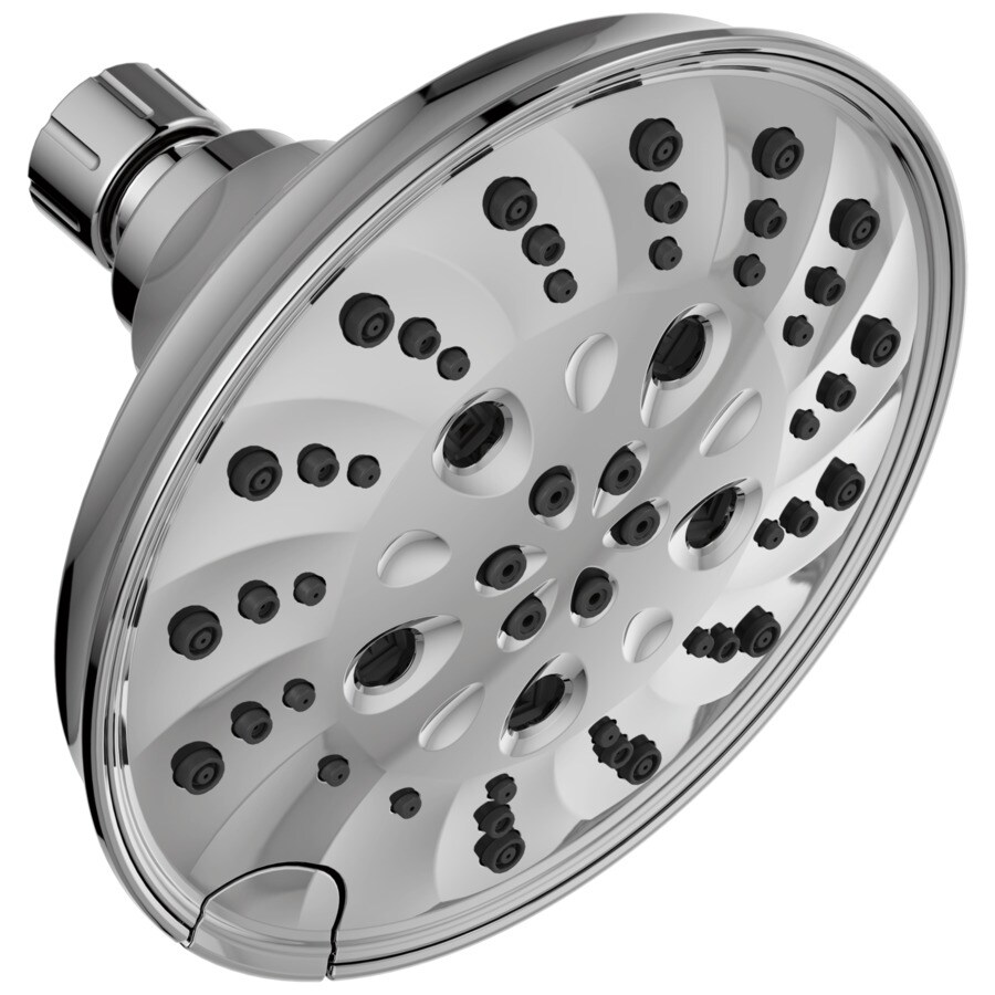 Delta Chrome 5 Spray Shower Head 175 Gpm 66 Lpm In The Shower Heads Department At