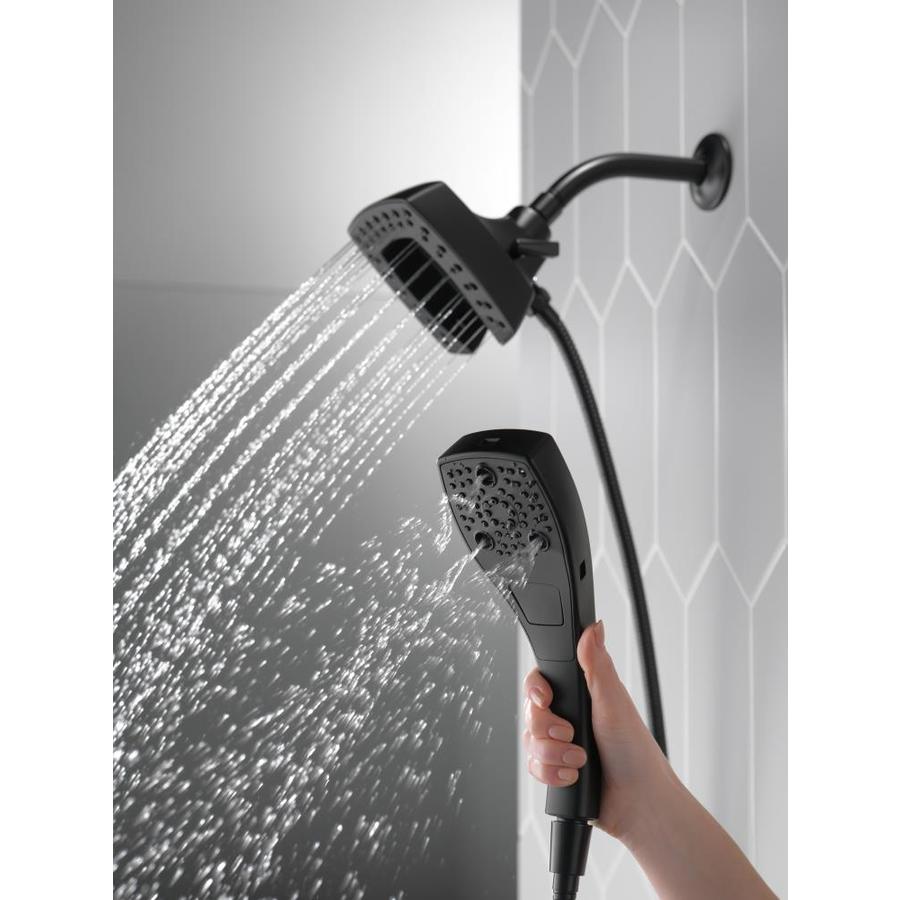 Delta Matte Black 5Spray Dual Shower Head in the Shower Heads