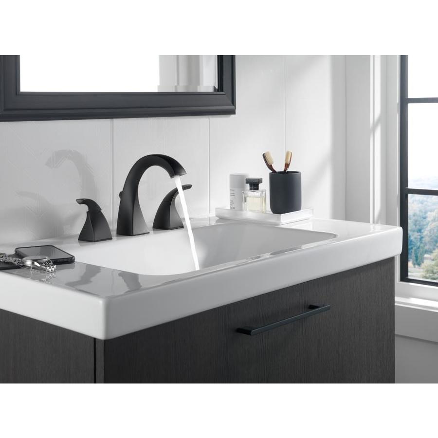 Delta Downing Matte Black 2handle Widespread WaterSense Bathroom Sink