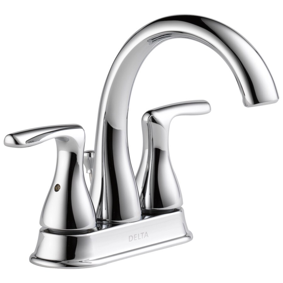 Delta Foundations Chrome 2 Handle 4 In Centerset Watersense Bathroom Sink Faucet With Drain In