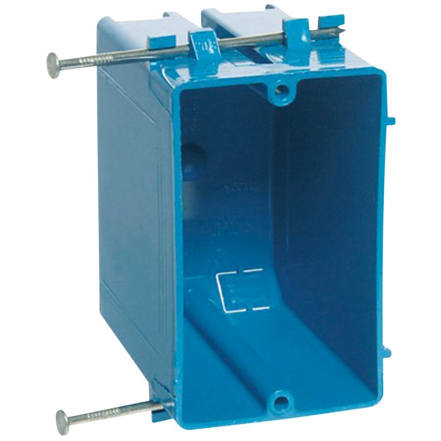 CARLON 1-Gang Blue Plastic New Work Standard Switch/Outlet Wall ...