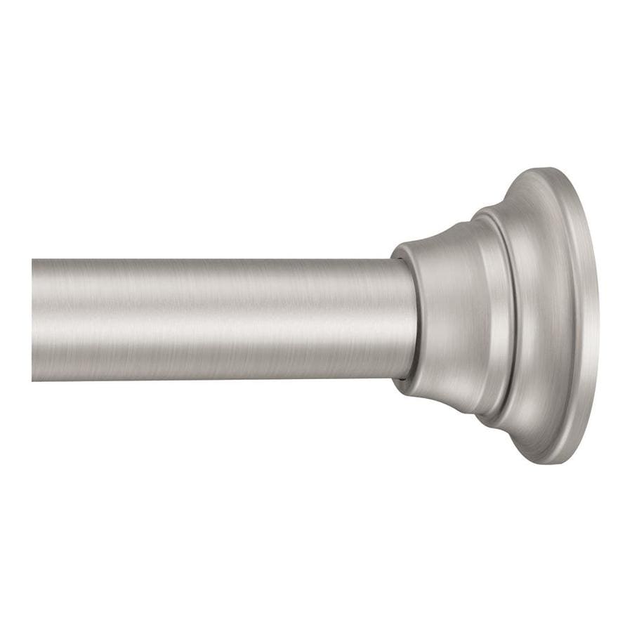 Shop Moen 72in Brushed Nickel Adjustable Shower Curtain Rod at