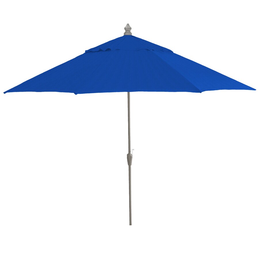 11 Ft Sunbrella Pacific Blue Round Market Umbrella In The Patio Umbrellas Department At Lowes Com