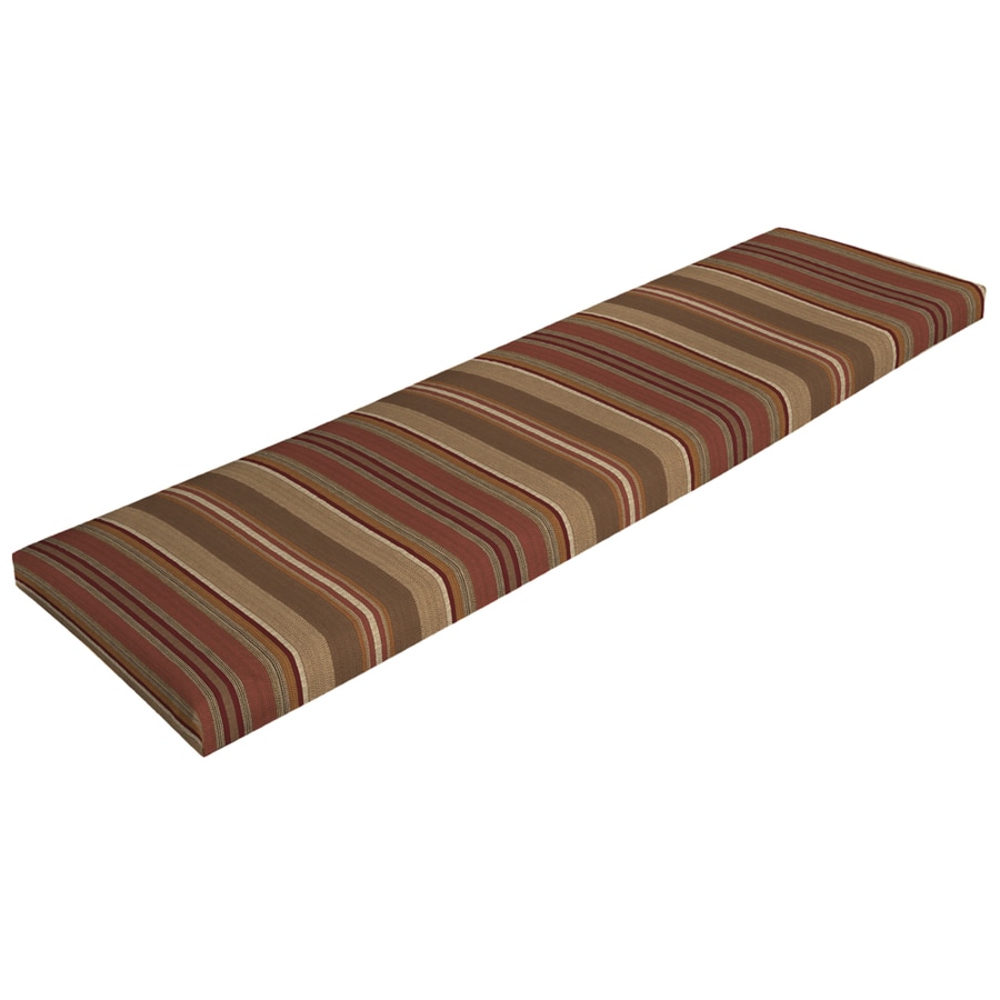 allen + roth Chili Stripe Cushion For Patio Bench