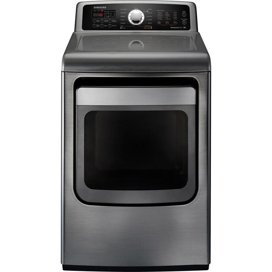 Samsung 7.4cu ft Reversible Side Swing Door Steam Cycle Gas Dryer