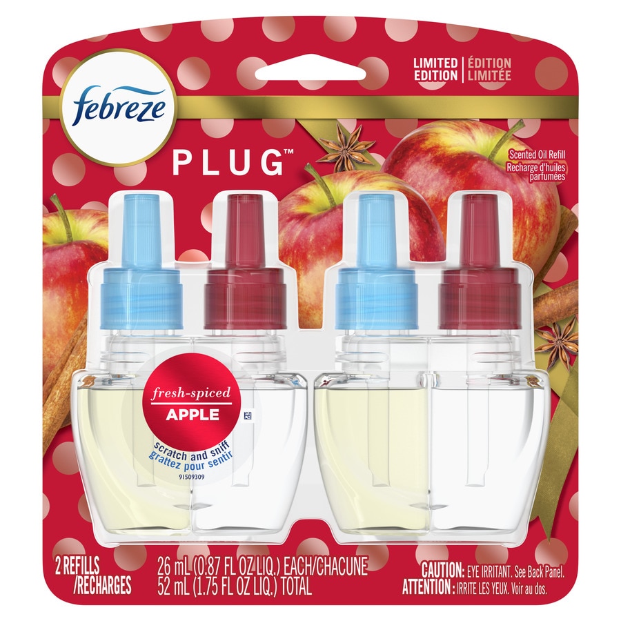 Febreze Plug 2 Pack Fresh Spiced Apple Plug In Air Freshener in the Air