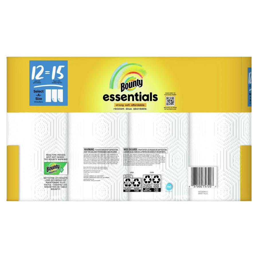 Bounty Essentials Large 12-Count Paper Towels in the Paper Towels