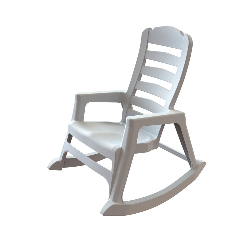 Shop Adams Mfg Corp White Resin Stackable Patio Rocking Chair at Lowes.com