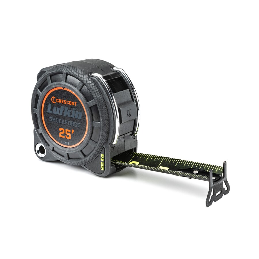 Lufkin SHOCKFORCE NITE EYE 25ft Tape Measure in the Tape Measures department at