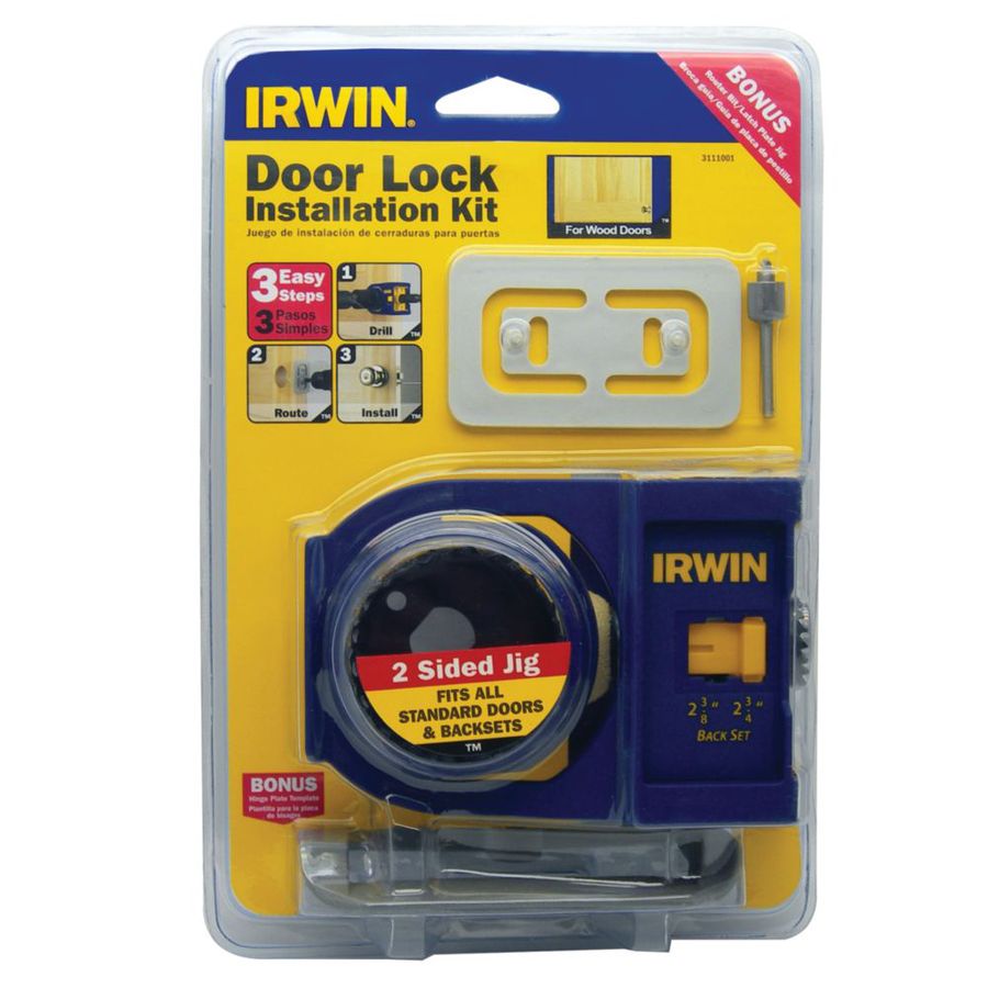 IRWIN IRW WD DOOR HOLE SAW INSTALL KIT at