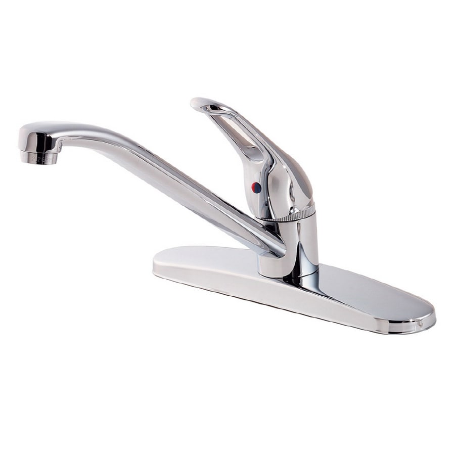 Pfister Lowes Classic Polished Chrome 1 Handle Low Arc Kitchen Faucet Deck Plate Included In The Kitchen Faucets Department At Lowescom