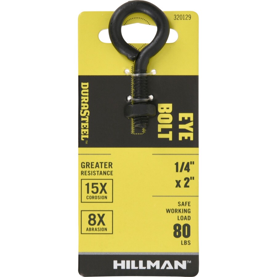 3//8 x 6-Inches Eyebolts with Nuts for Hanging Items 4-Pack