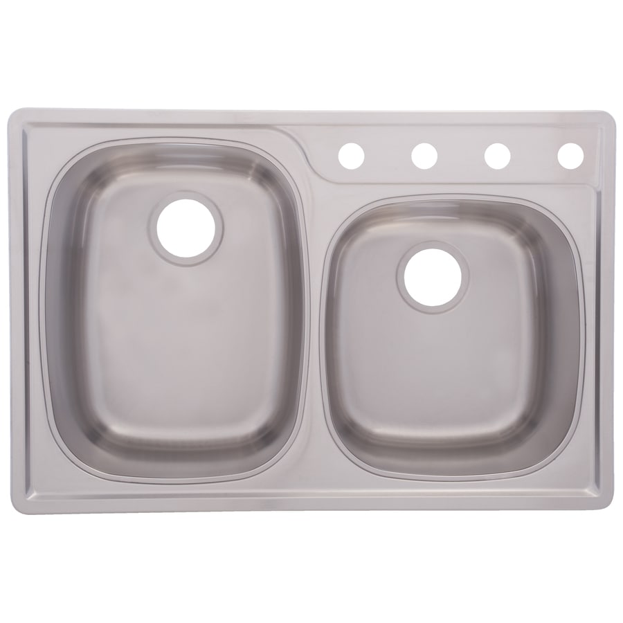 Franke USA Frankeusa 22-in x 33-in Satin Deck and Silk Bowls Double ...