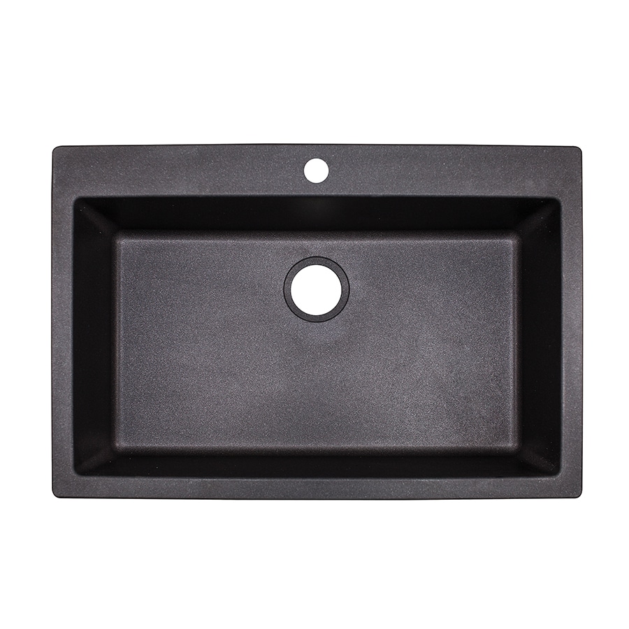 Franke Primo 33 In X 22 In Graphite Single Bowl Drop In Or Undermount 4 Hole Commercial Residential Kitchen Sink In The Kitchen Sinks Department At Lowescom