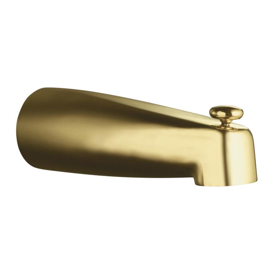 KOHLER Polished Brass Bathtub Spout with Diverter in the Bathtub Spouts