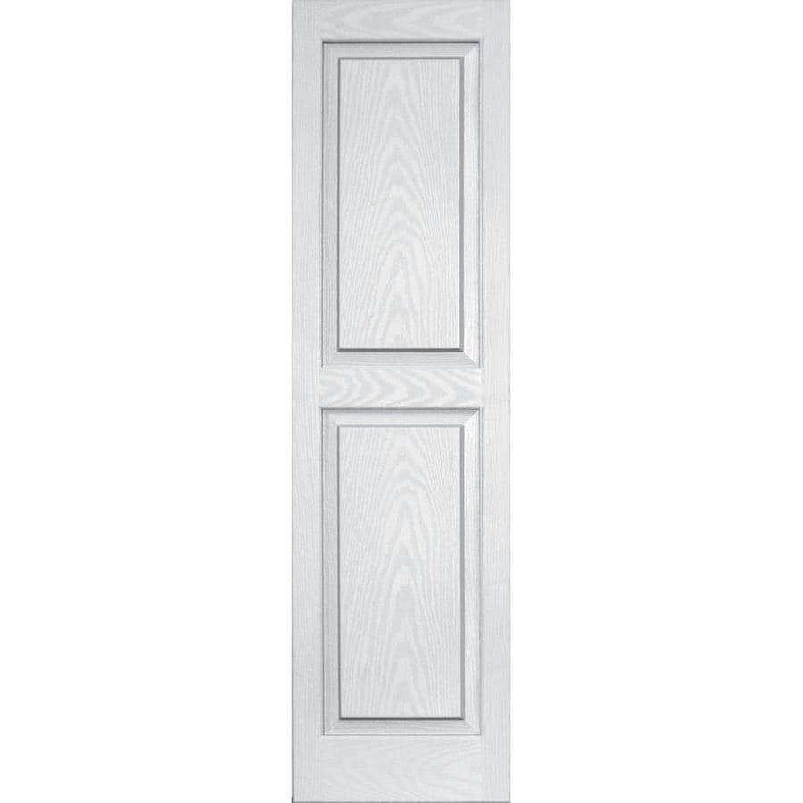 Shop Vantage 2Pack White Raised Panel Vinyl Exterior Shutters