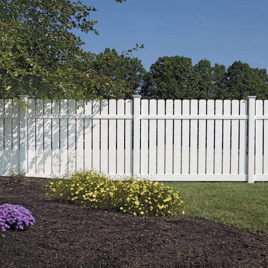Freedom Bolton 6 Ft H X 7 Ft W White Vinyl Flat Top Fence Panel In The Vinyl Fence Panels Department At Lowes Com
