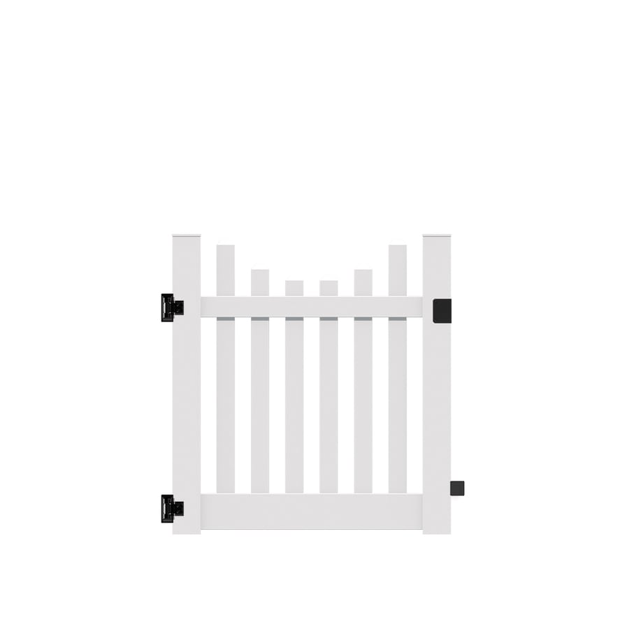 Freedom Lennoscallop 4 Ft H X 4 Ft W White Vinyl Fence Gate In The Vinyl Fence Gates Department At Lowes Com