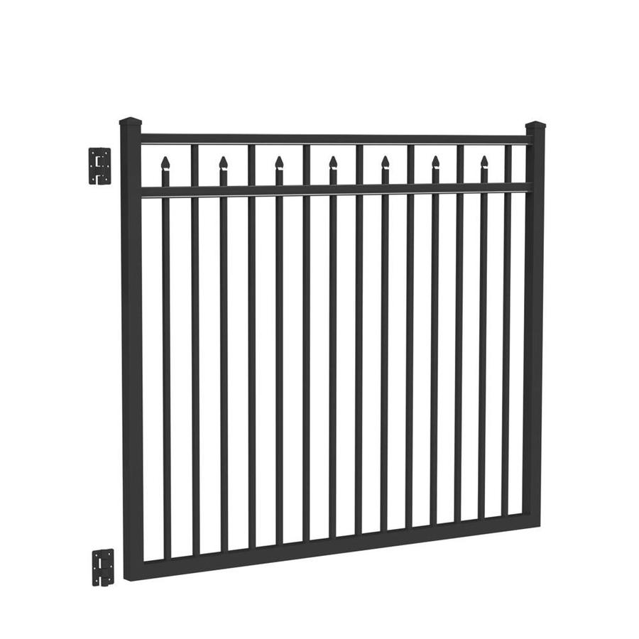 Freedom Concord 5ft x 6ft Black Aluminum Decorative Metal Fence Gate