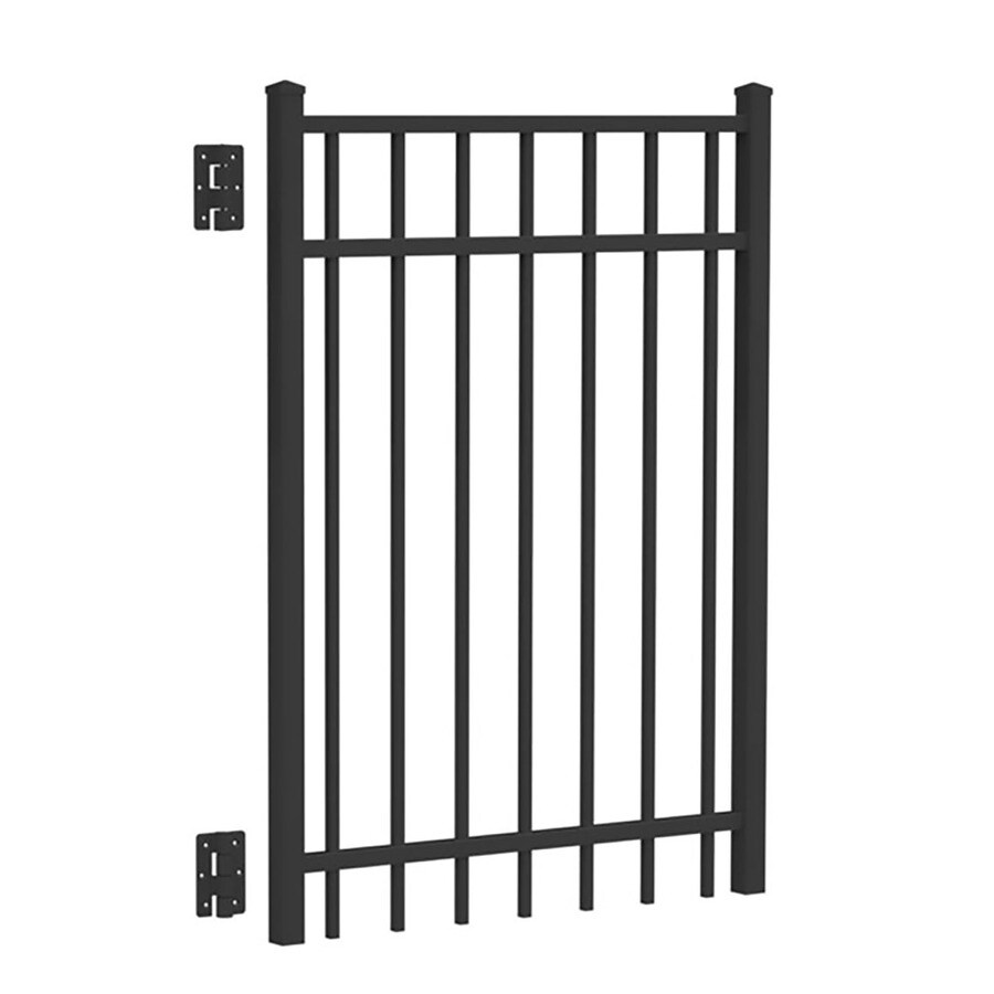 Freedom Easton Standard 4ft H x 3ft W Black Aluminum WalkThru Gate