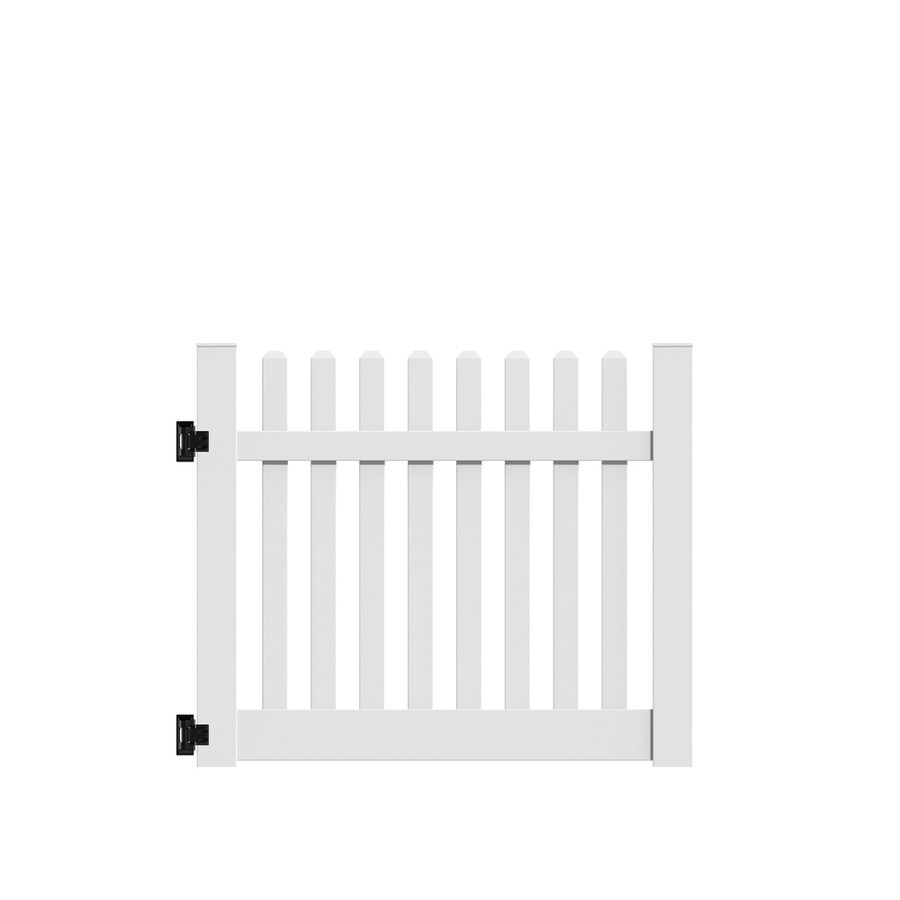 Freedom Lennox 4 Ft H X 5 Ft W White Vinyl Fence Gate In The Vinyl Fence Gates Department At Lowes Com