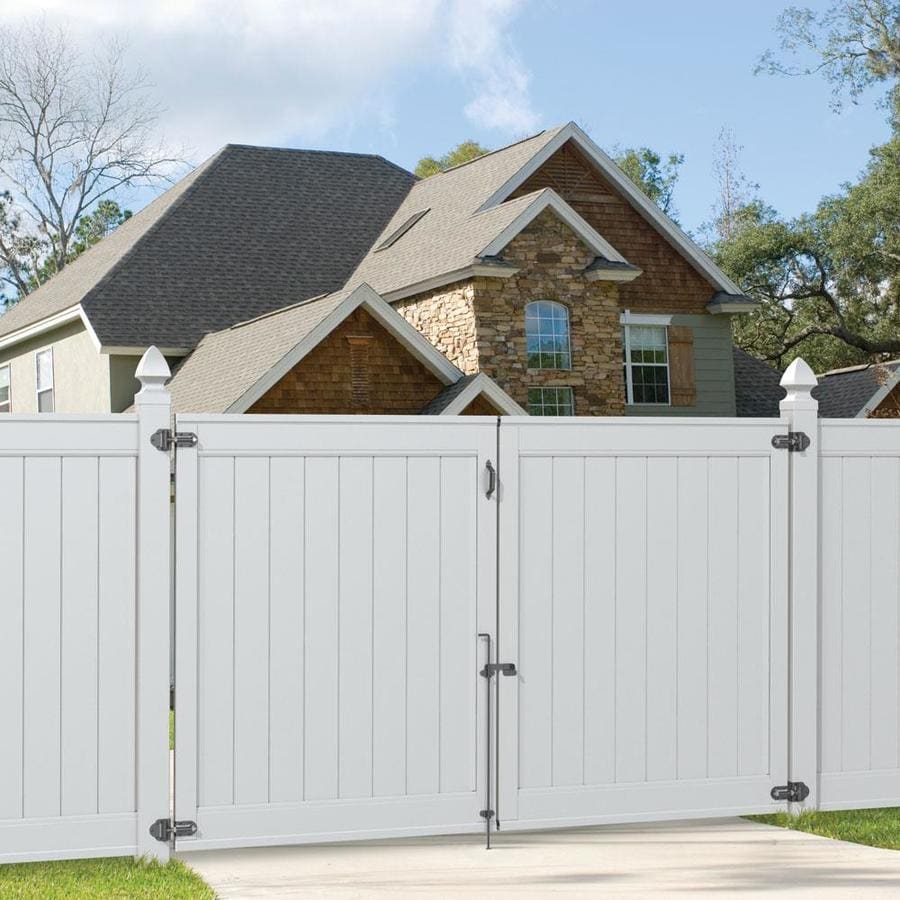 Freedom Emblem 6 Ft H X 5 Ft W White Vinyl Fence Gate In The Vinyl Fence Gates Department At Lowes Com