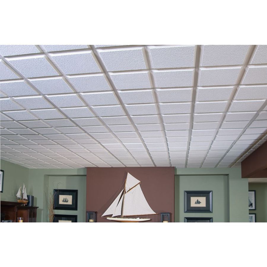 Armstrong 12 Pack Cascade Homestyle Ceiling Tile Panel Common 24 In X 24 In Actual 23719 In