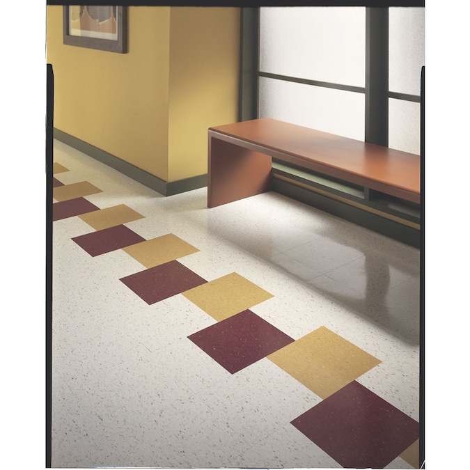 Armstrong Flooring MultiColor 45-Piece 12-in x 12-in Jester Red Glue