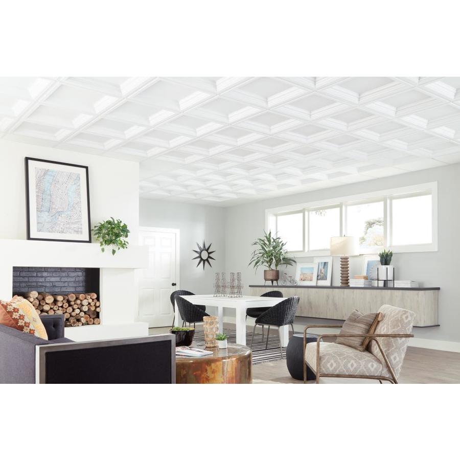 Armstrong Ceilings 24in x 24in Easy Elegance White Coffered 15/16in