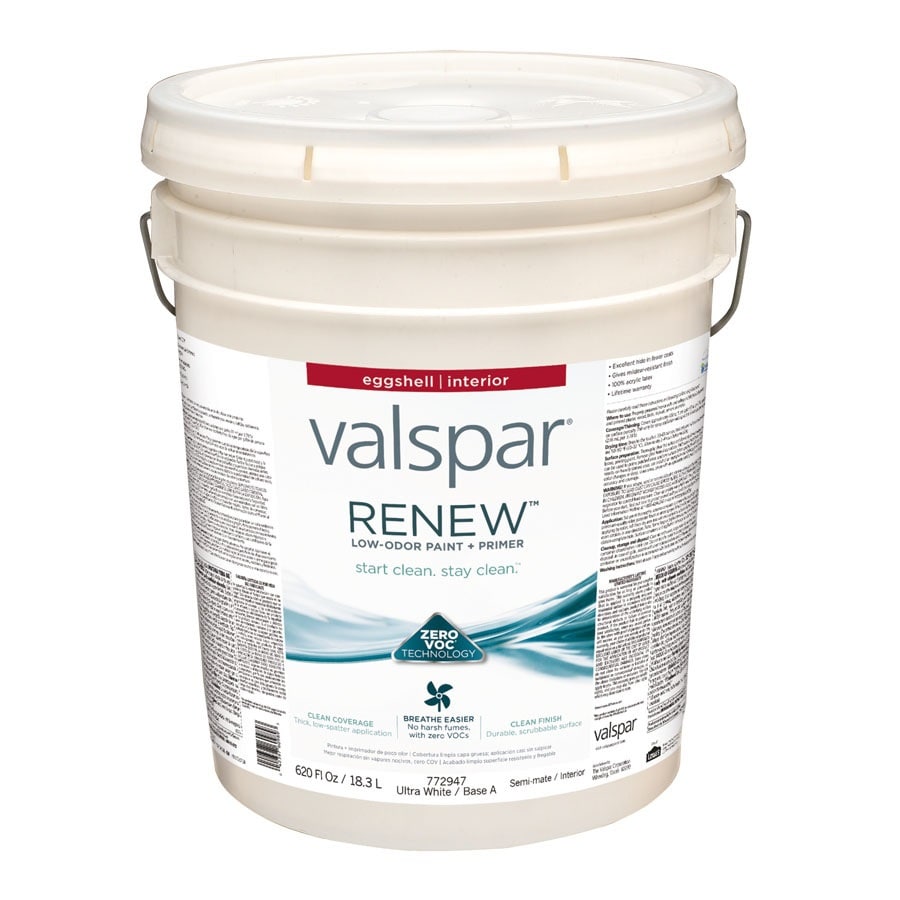 Valspar Renew Ultra White/Base A Eggshell Tintable Interior Paint (5 ...