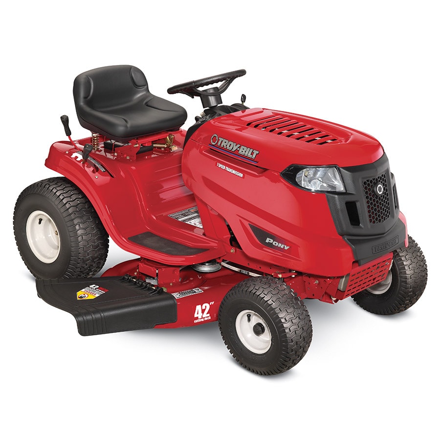Troy Bilt Pony Ca 17 5 Hp Manual Gear 42 In Riding Lawn Mower With Briggs Stratton Engine Carb In The Gas Riding Lawn Mowers Department At Lowes Com