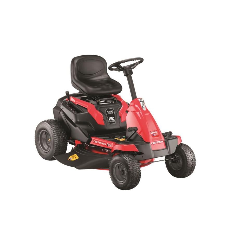 Craftsman E150 30 In Lithium Ion Electric Riding Lawn Mower Mulching Capable In The Electric Riding Lawn Mowers Department At Lowes Com