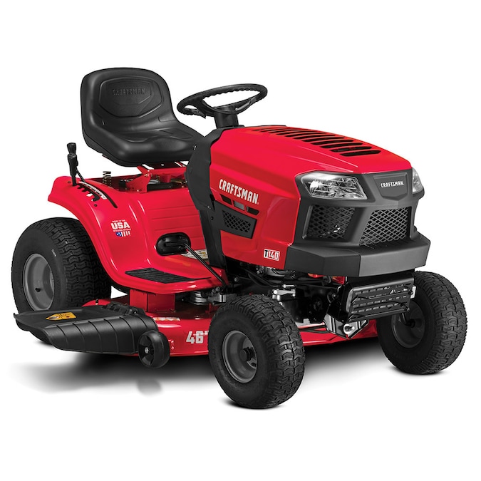 CRAFTSMAN T140 18.5-HP Automatic 46-in Riding Lawn Mower with Mulching