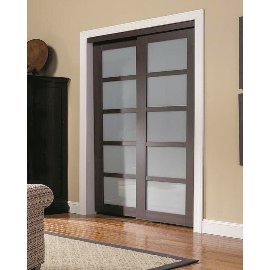 ReliaBilt 5Lite Frosted Glass Sliding Closet Interior Door 60