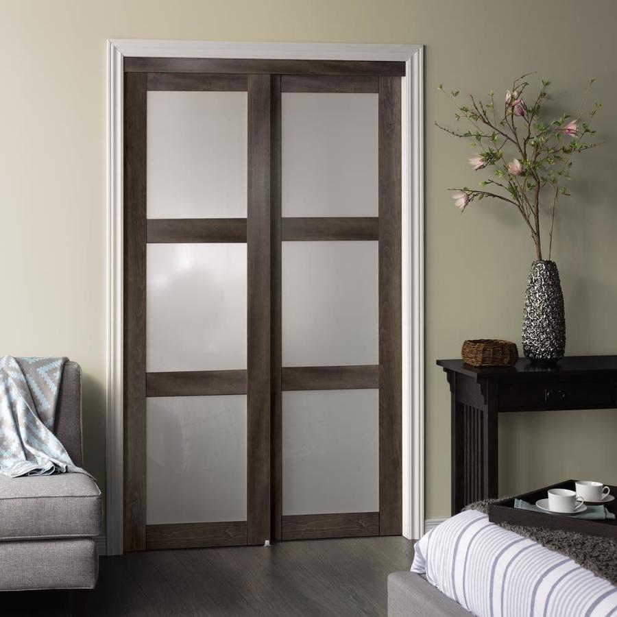 ReliaBilt 60 3 LITE Ia 2460 Slider 60 in x 80 in Gray Prefinished MDF