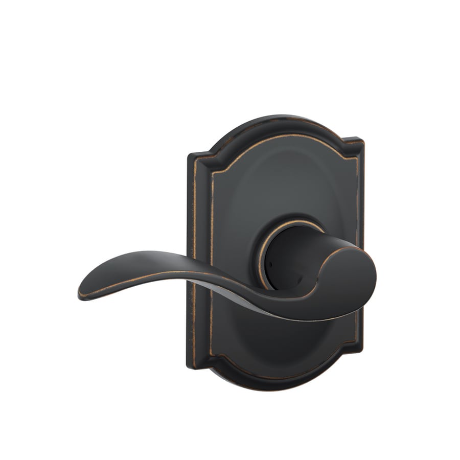 Shop Schlage Accent Aged Bronze Handed Passage Door Lever At 3629