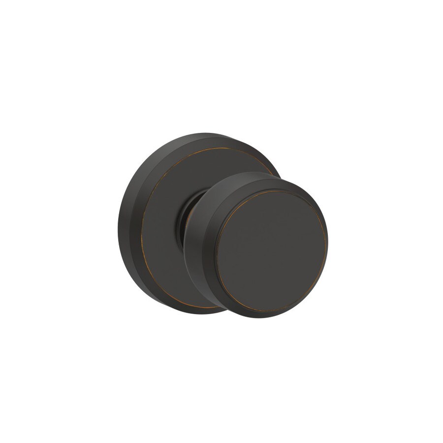 Schlage F10 Bwe Gsn Bowery Greyson Aged Bronze Passage Door Knob In The Door Knobs Department At Lowes Com