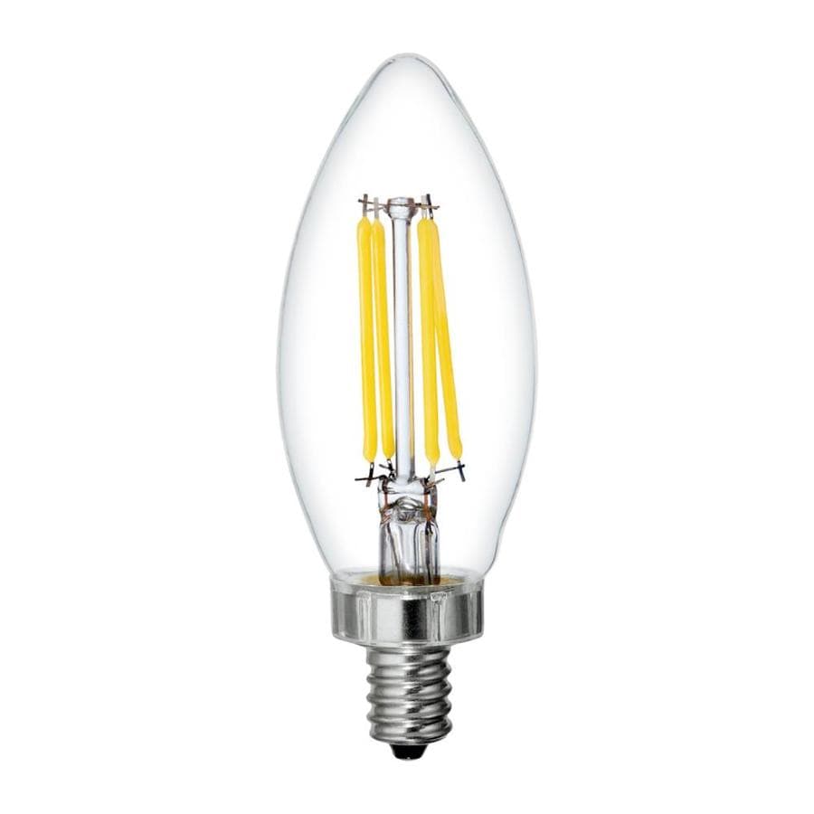 Dimmable All Glass 6-Pack Soft White B11 LED Light Bulb Basics 40 Watt Equivalent