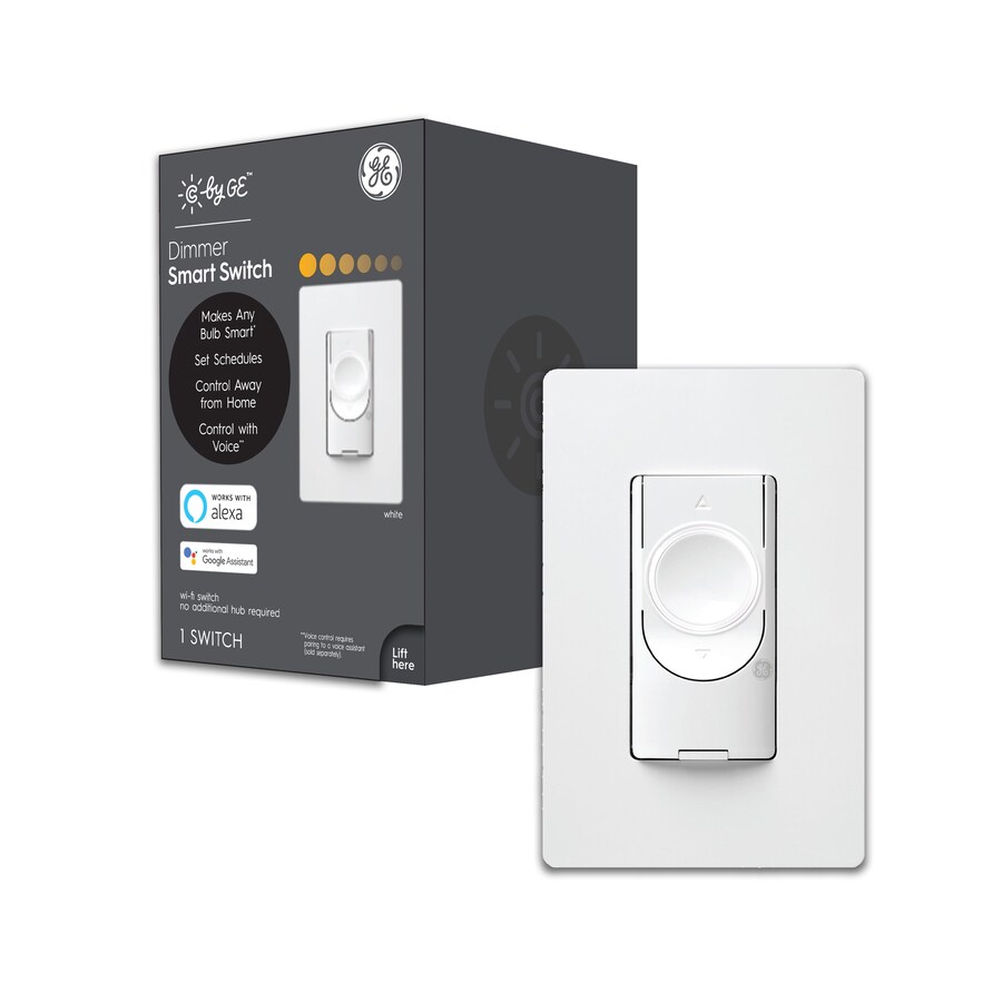 Ge C By Ge 2 Amp Single Pole 3 Way White Smart Illuminated Touch Light Switch With Wall Plate In The Light Switches Department At Lowes Com