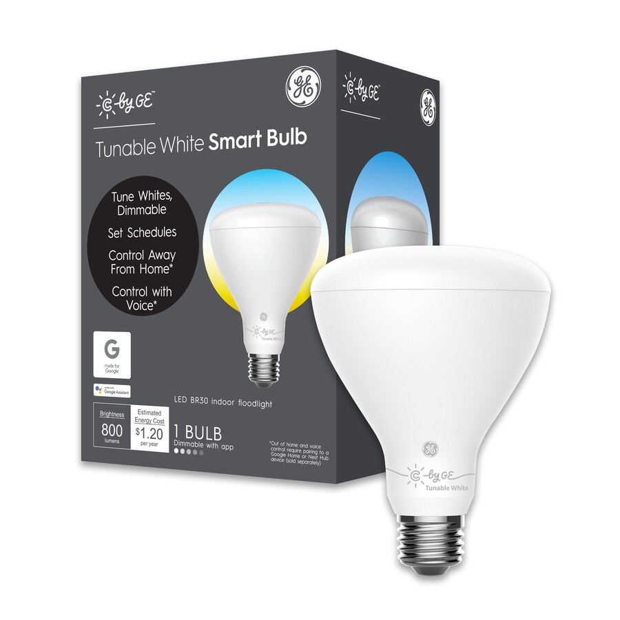 Ge C By Ge Smart 65 Watt Eq Led Br30 Soft White Dimmable Spotlight Bulb In The Spot Flood Led Light Bulbs Department At Lowes Com
