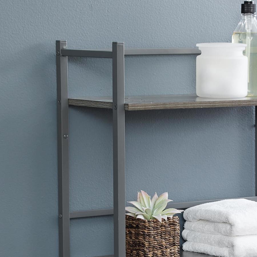 Style Selections Driftwood Driftwood 2Tier Metal Wall Mount Bathroom Shelf in the Bathroom