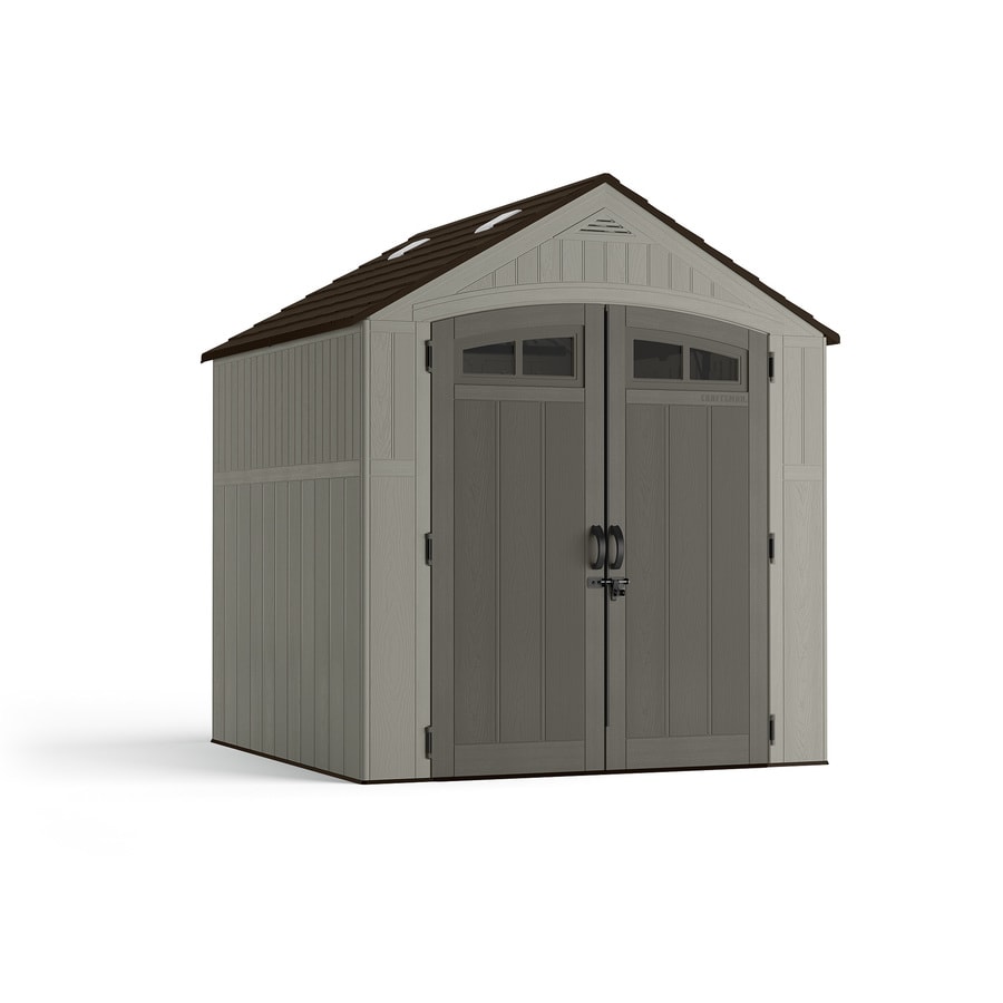 Craftsman Common 7 Ft X 7 Ft Actual Interior Dimensions 6 8 Ft X 6 8 Ft Craftsman Resin Storage Shed Gable Storage Shed At Lowes Com