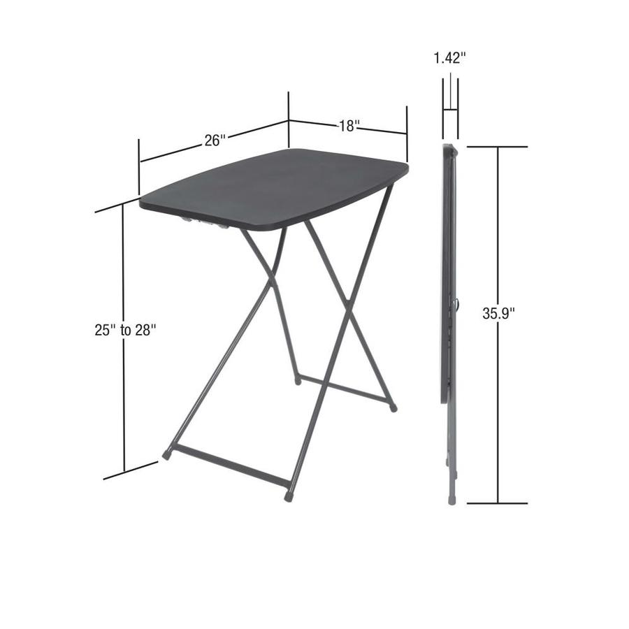 2 pack Black COSCO 18/” x 26/” Indoor Outdoor Adjustable Height Personal Folding Tailgate Table