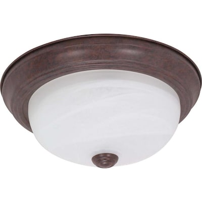 2-in Old Bronze Transitional Flush Mount Light 2-in Old Bronze Transitional Flush Mount Light