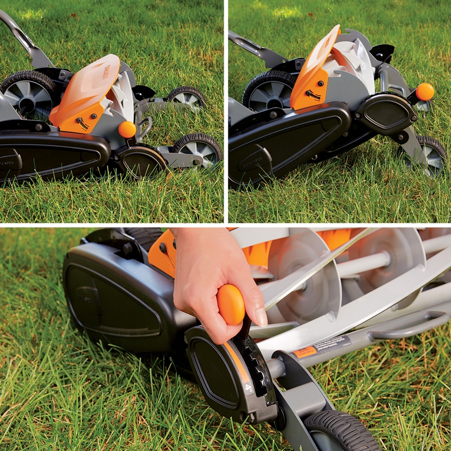 fiskars 17 inch staysharp push reel lawn mower