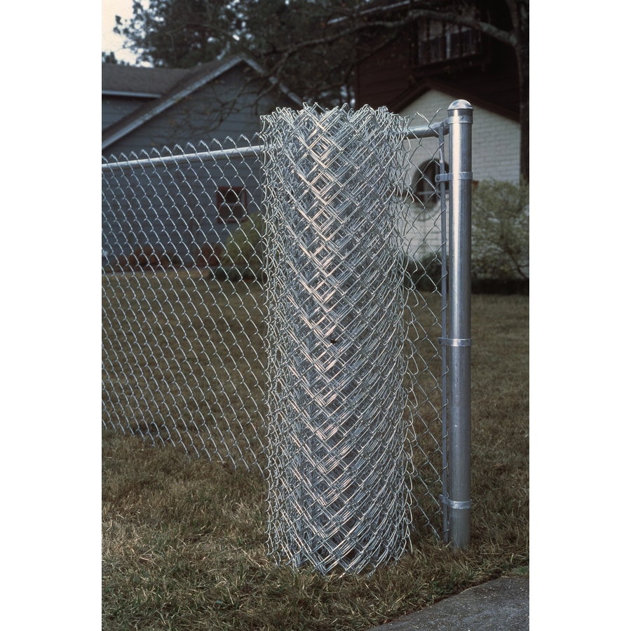 4-ft H x 10-ft L 9-Gauge Galvanized Steel Chain Link Fence Fabric in