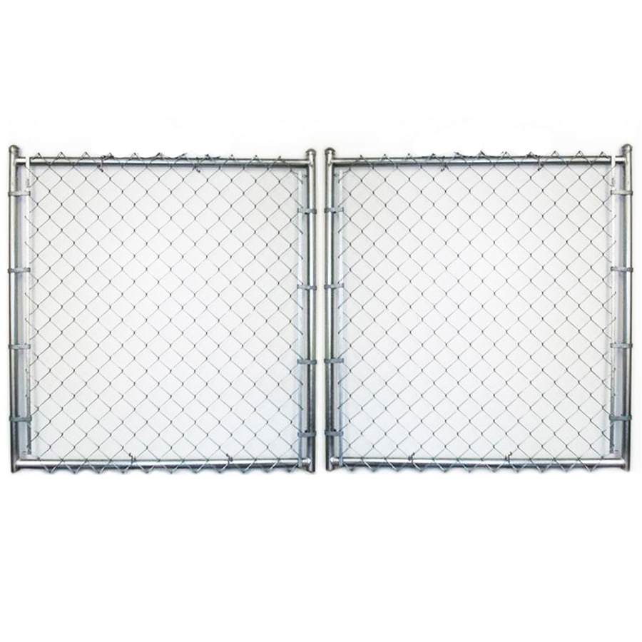 Shop Galvanized Steel Chain-Link Fence Gate (Common: 8-ft x 14-ft